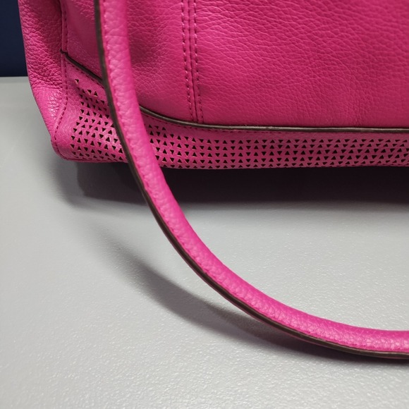 Vintage Tignanello Shoulder Bag‎ Women's Pink Solid Pebbled Lined Double Handle - Picture 6 of 16